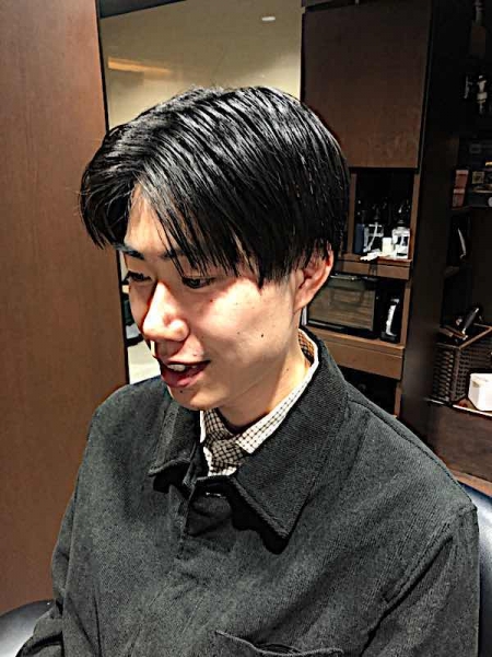 センターパート刈上げツーブロック