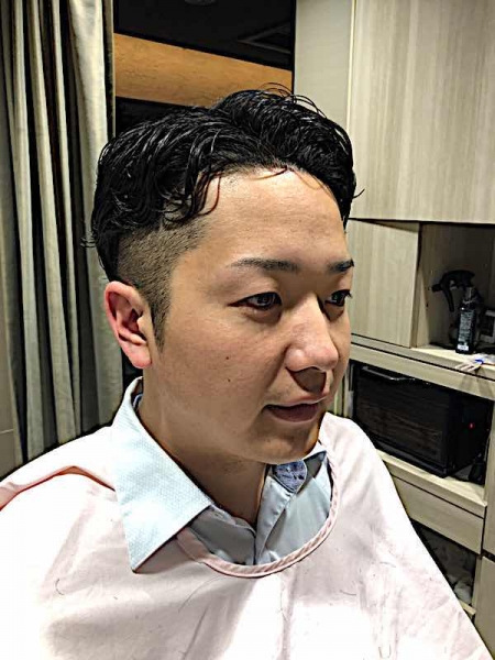 ゆるパーマぐるっとツーブロック