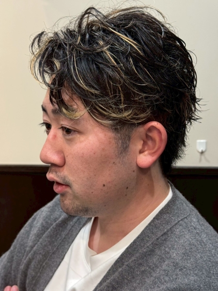 ハイライト✖️フェザーパーマ