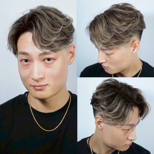 秋の印象アップにフェザーパーマ