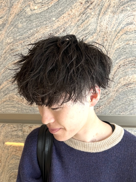 メンズマッシュを重く見せない工夫
