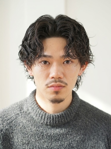 センターパート/ツイストパーマ