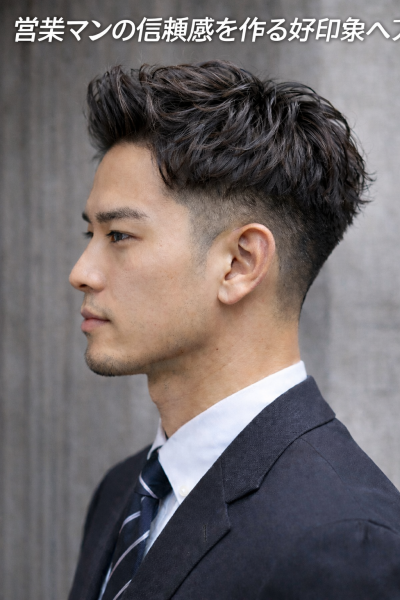 営業マンの信頼感を作る好印象ヘア**