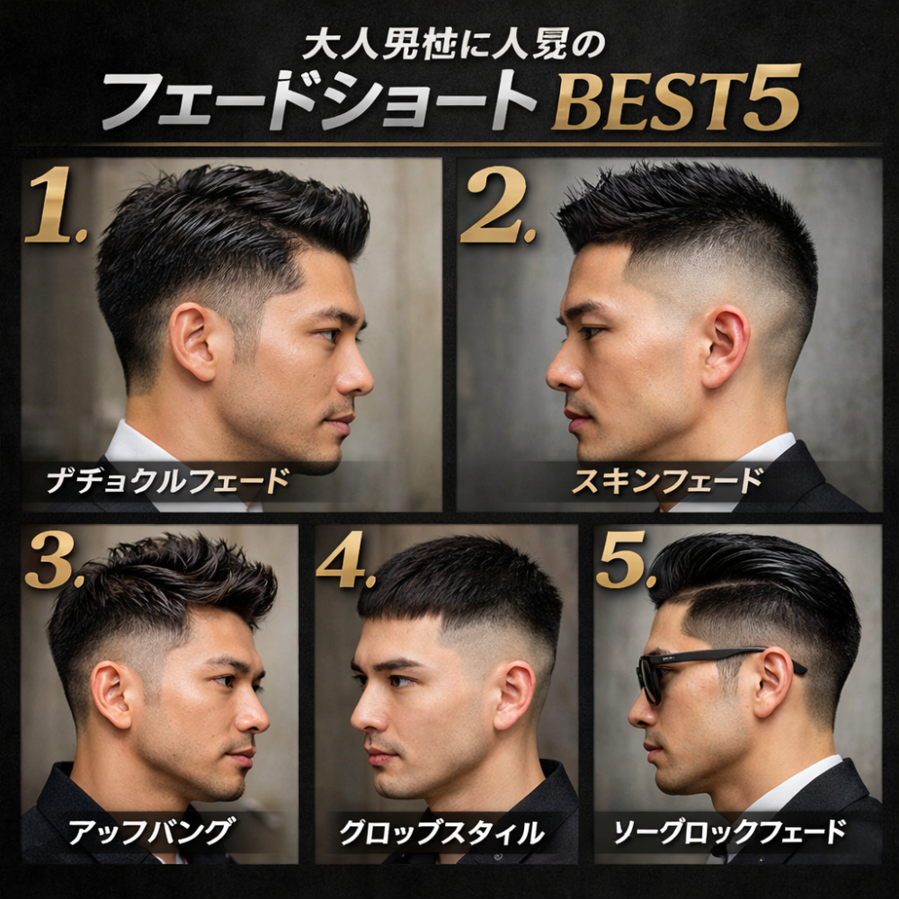 大人男性に人気のフェードショートBEST5