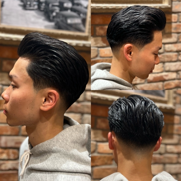 【テーパーフェード × クラシカルオールバック】