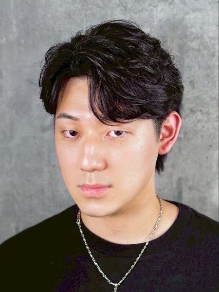 セミウェットセンターパート×大人の色気