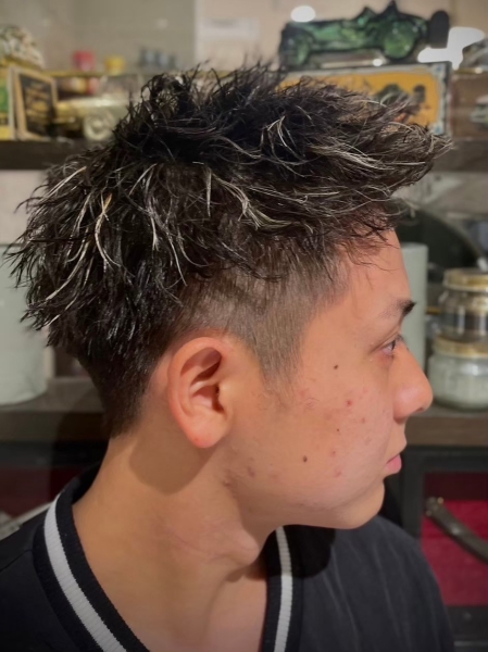 ツーブロックスパイキーメッシュ