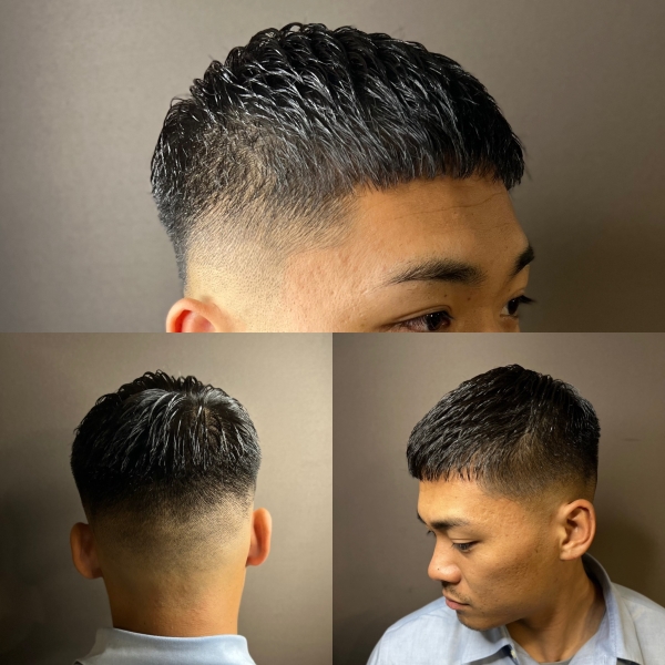 スーツにも合う冬のフェードカット