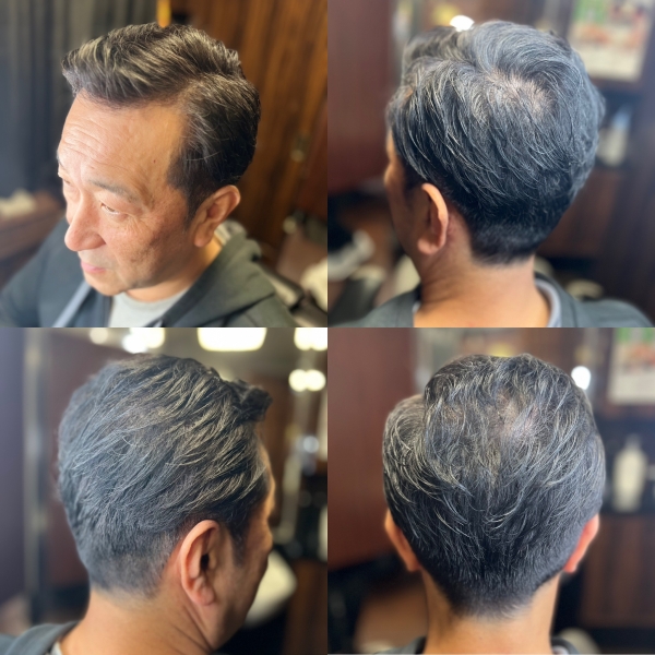 秋は白髪ぼかしで自然な印象に