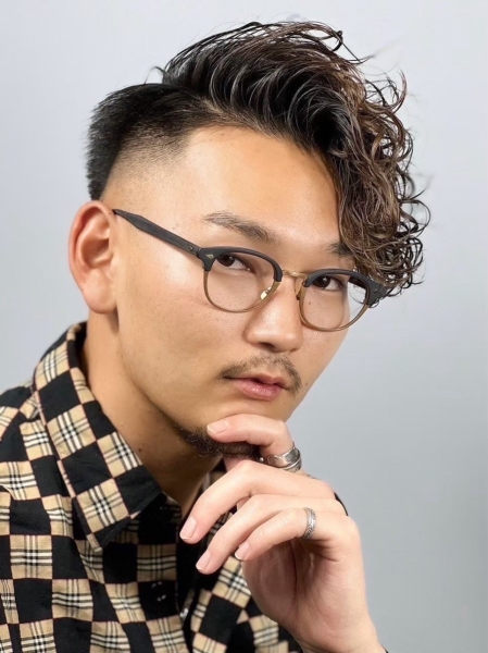 スキンフェードパーマ