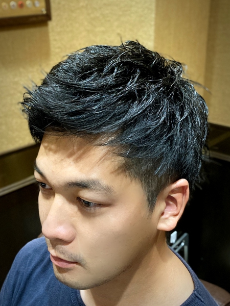 薄毛カバー ヘアカタログ 高級理容室 床屋 ヒロ銀座ヘアーサロン