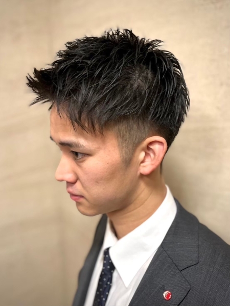 ツーブロックビジネスショート