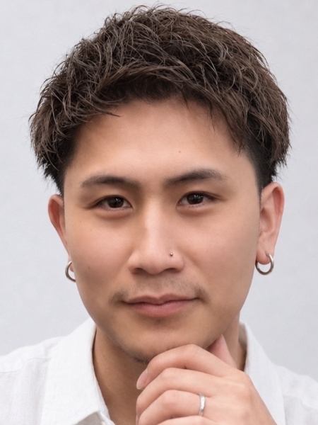 ツーブロックショート