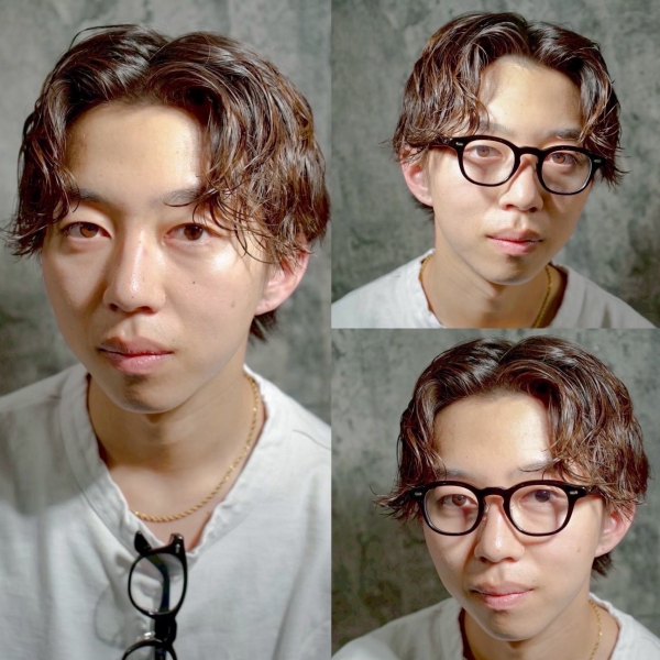 デキる印象を与えるセンターパート