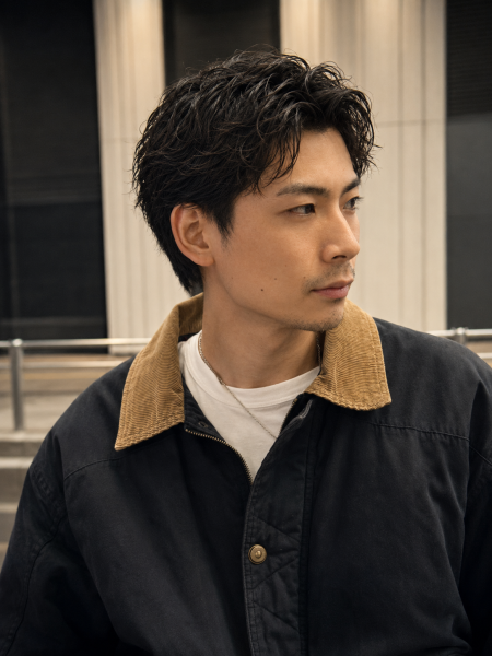 清潔感とか高いを両立する大人パーマ