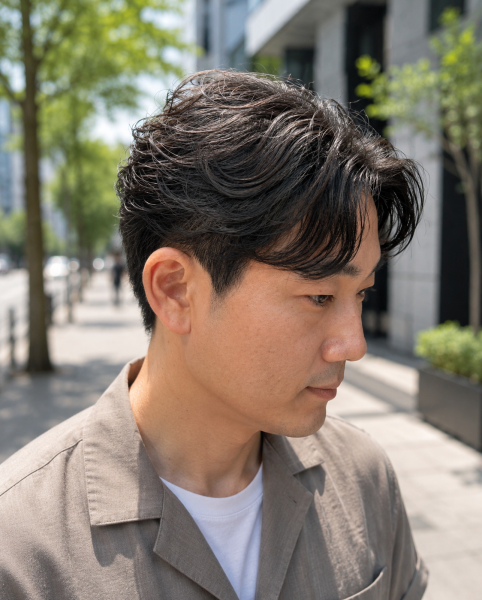 大人の色気漂うニュアンスパーマスタイル