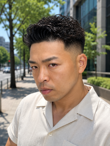 スキンフェード×強めパーマで男を上げる