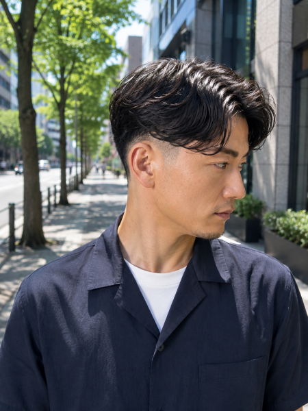 洗練された大人の色気。フェード×ウェーブ