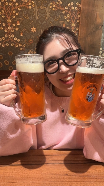 久しぶりのハンバーグとビール！🍺🩷