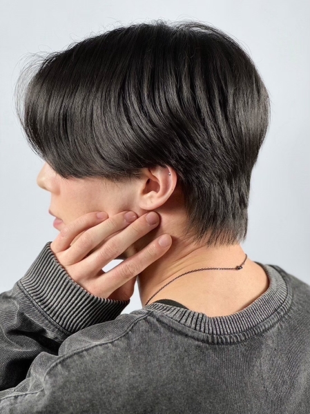 後ろを残すことで魅せる柔らかセンター