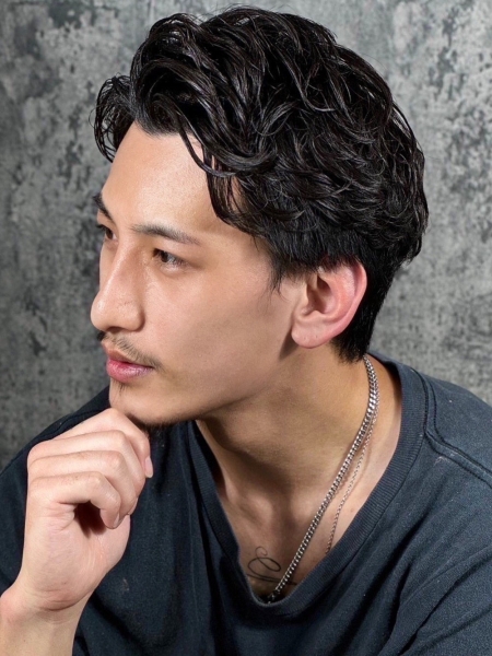 刈り上げない大人のパーマ