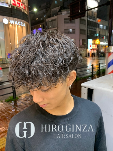 波巻きパーマ