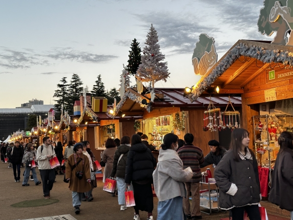 クリスマスマーケットにて。