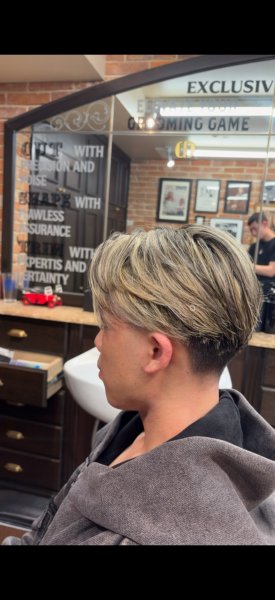 センターパート×taper fade×メッシュ