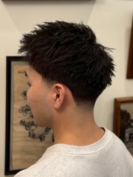 ナチュラル重視の冬メンズカット