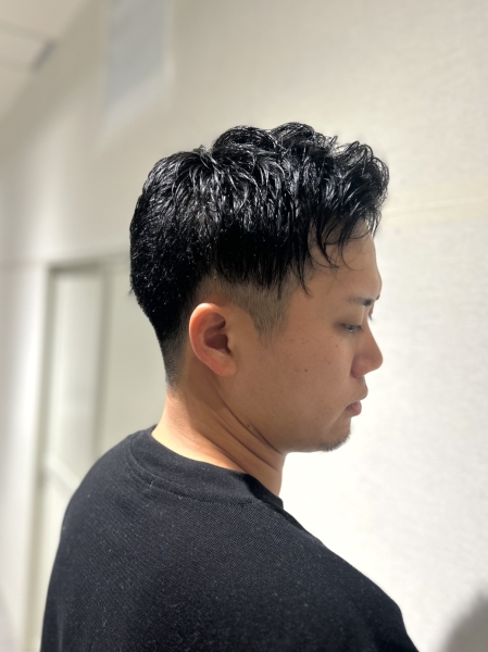 ツーブロックショート