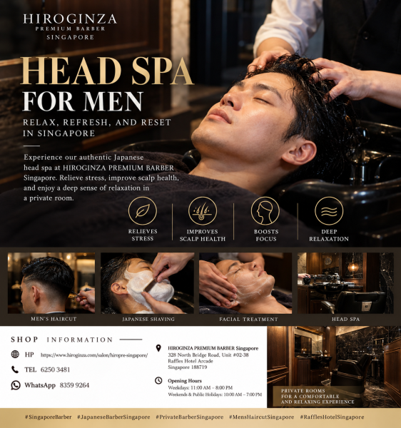 Japanese Head Spa for Men in Singapore – Relax, Refresh and Reset