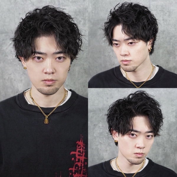 男の色気漂うスパイラルショート