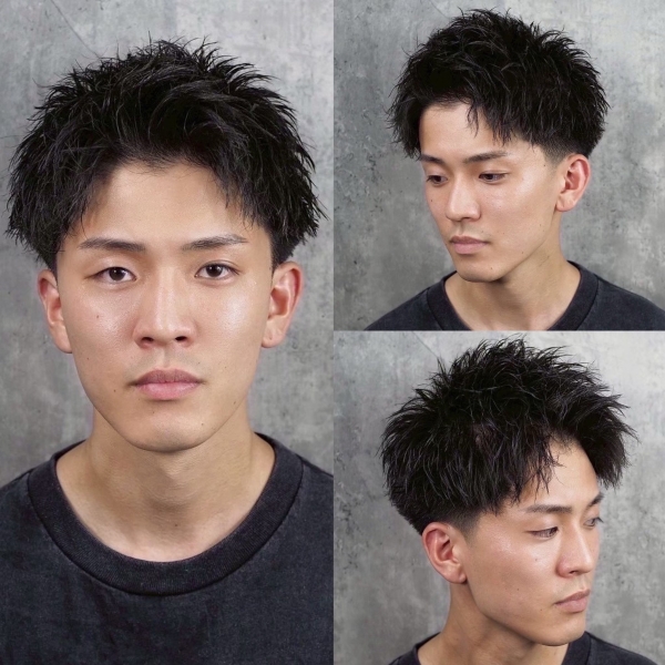 銀座で人気！束感メンズショート