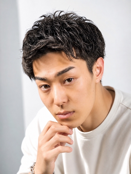 朝セットが楽なメンズパーマ