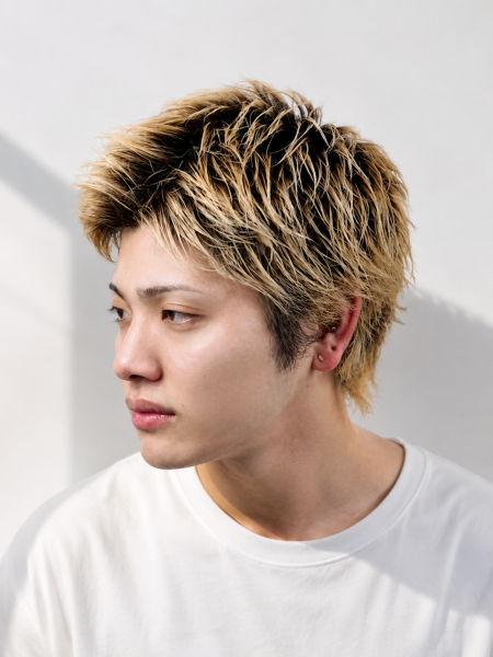 束感で魅せるブロンドヘア