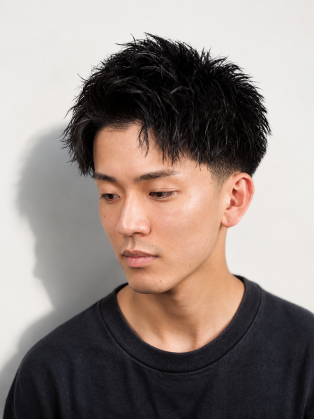 【銀座】朝のセットが簡単！束感メンズショート