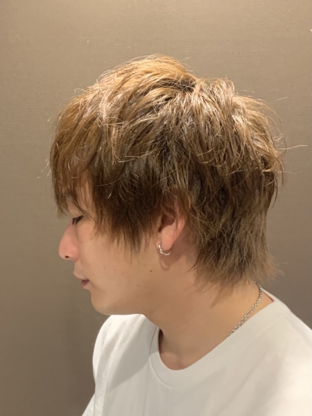 ウルフカット ヘアカタログ 高級理容室 床屋 ヒロ銀座ヘアーサロン