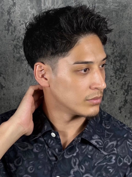 スパイキーショートピンパーマ