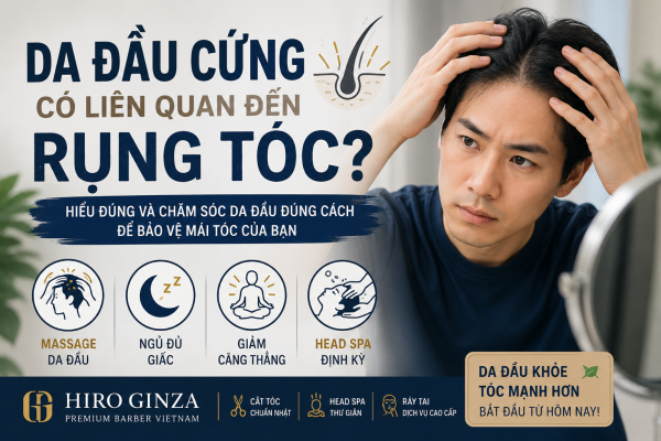 Da đầu cứng có liên quan đến rụng tóc không?