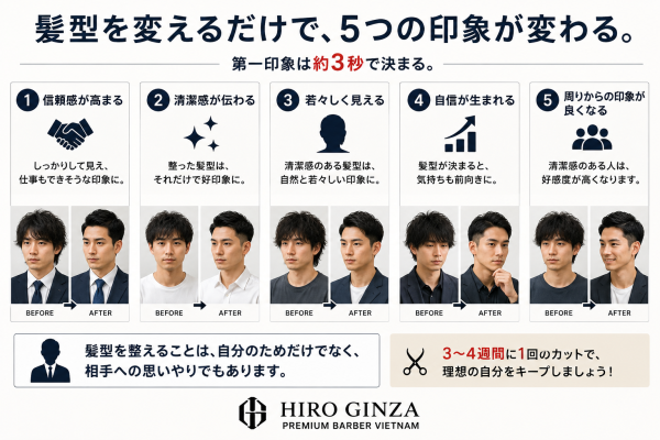 第一印象は3秒。髪型だけで変わる5つのこと